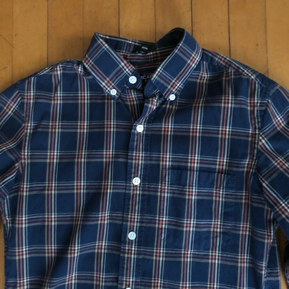 J. Crew plaid button down shirt
